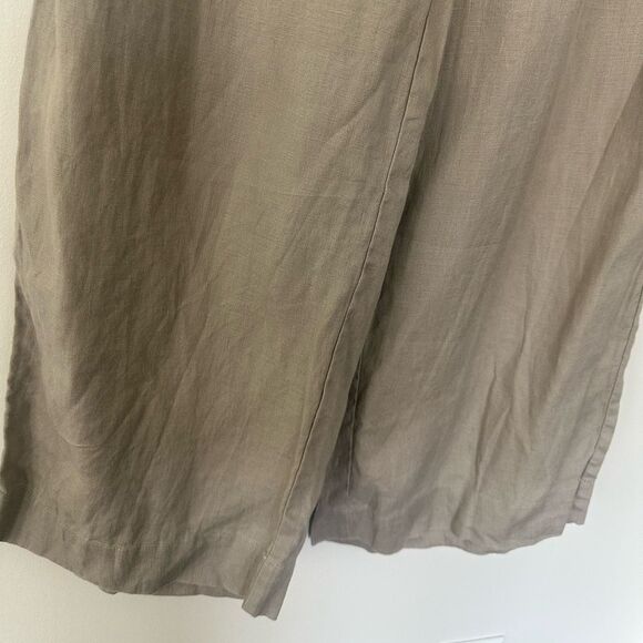 Madewell The Harlow Wide-Leg Linen Pant 2 (tan) - Picture 3 of 7